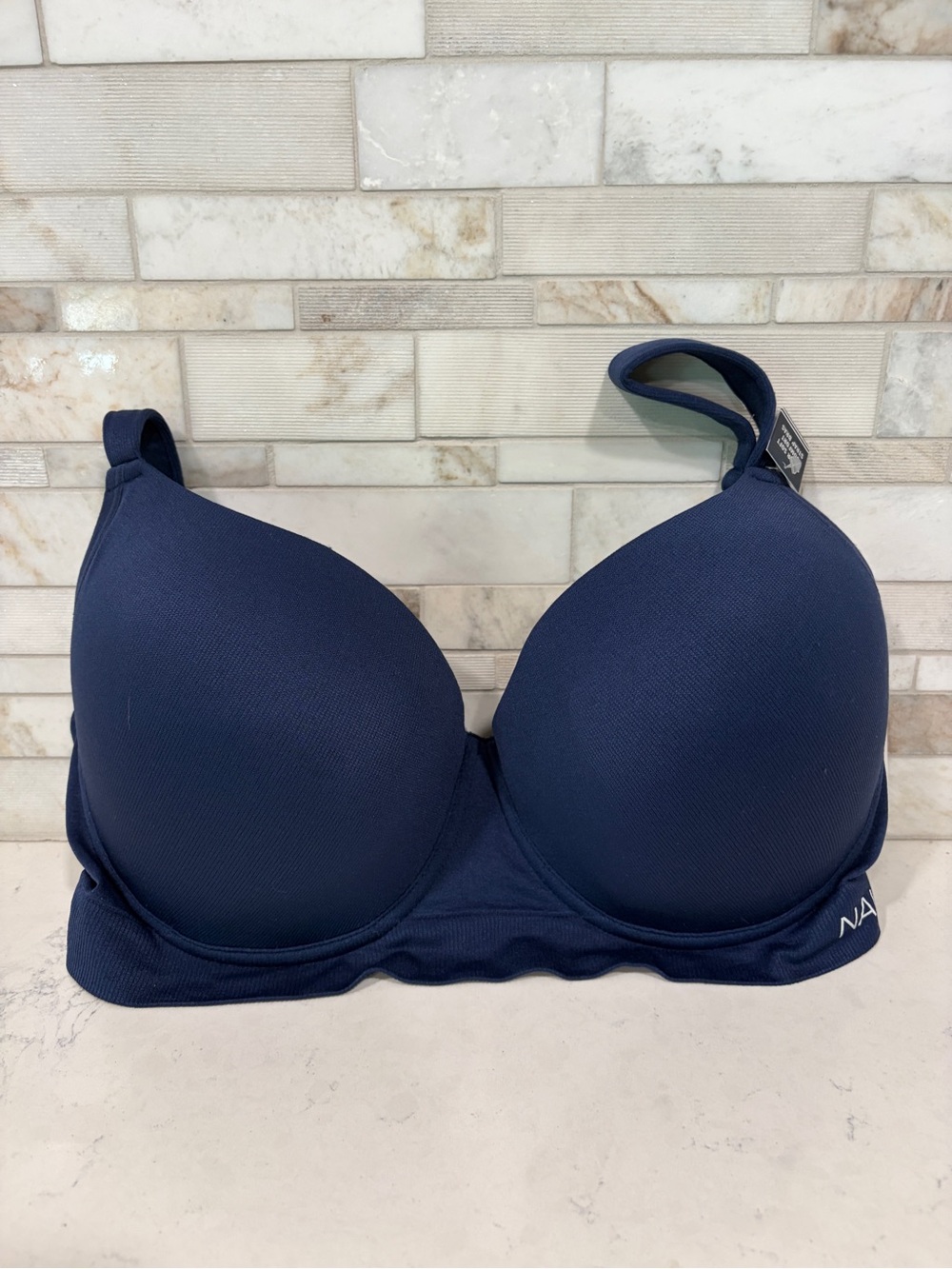 Nautica Navy Full Figure Underwire Molded Cups T-Shirt Bra NWT Size 40D